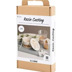 DIY Kit Resin Støbning, Krukke med låg, beige, off white