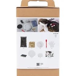 DIY Kit Resin Støbning, Musling, sort, guld - 1 pk