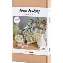 DIY Kit Sæbefremstilling | Loofah, olivengrøn | 1 pk.