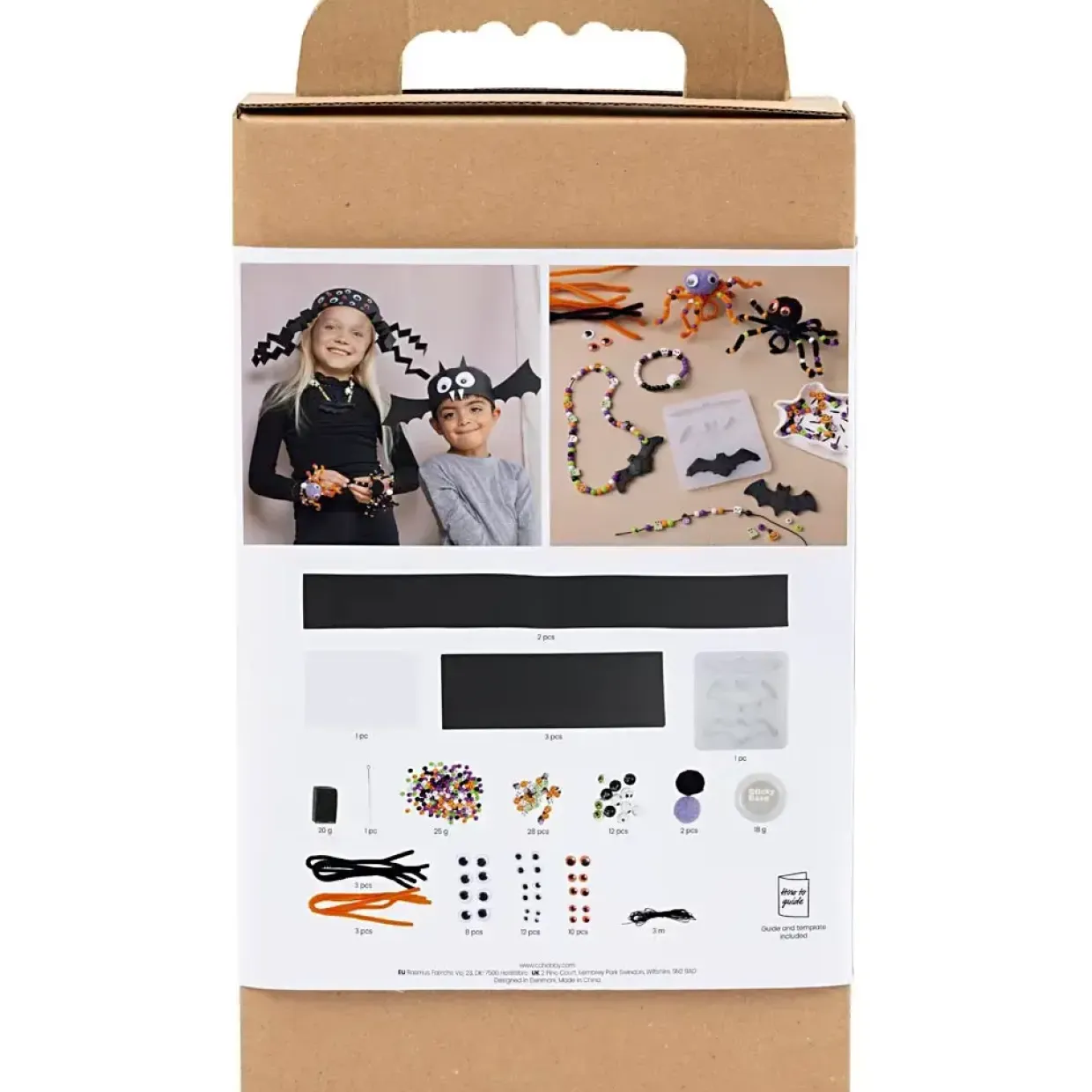 DIY Kit Spooky Accessories, Udklædning og smykker, halloweenfarver, 1 pk.