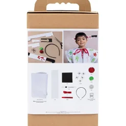 DIY Kit Spooky Udklædning, Kappe og hårbøjle, ass. farver, 1 pk.