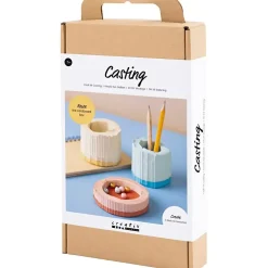 DIY Kit Støbning, Beholdere, blå, rød, lys gul