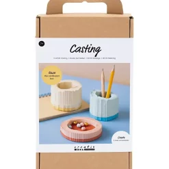 DIY Kit Støbning, Beholdere, blå, rød, lys gul