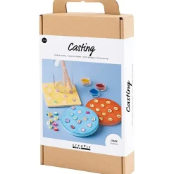 DIY Kit Støbning, Platter, blå, rød, gul
