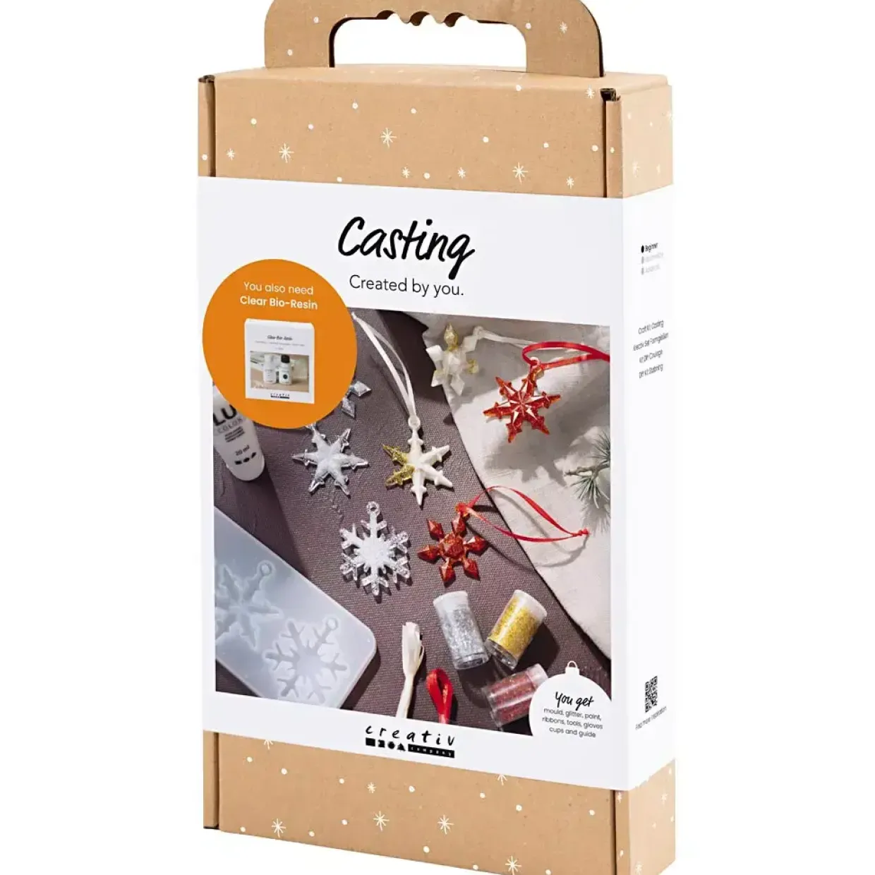 DIY Kit Støbning, Snefnug, 1 pk.