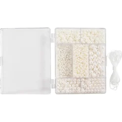 DIY Mix Smykker, Halskæde og armbånd, hvid perlemor