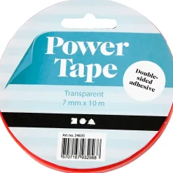 Dobbeltklæbende Tape stærk 7 mm x 10m