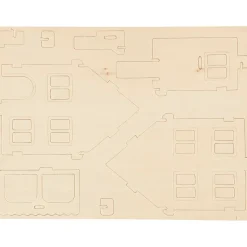 3D Puslespil Hus med veranda størrelse 22,5 x 16 x 17,5 krydsfiner