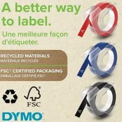Dymo 3D Prægetape 9 mm i 3 farver - 3 ruller