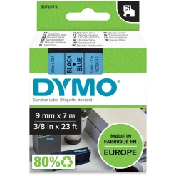 Dymo D1 tape 9mmx7m black/blue
