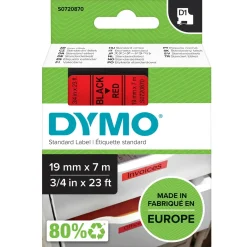 Dymo D1 tape 19mmx7m black/red