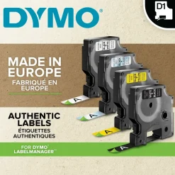 Dymo D1 Tape - 9 mm x 7 m - Sort/Hvid