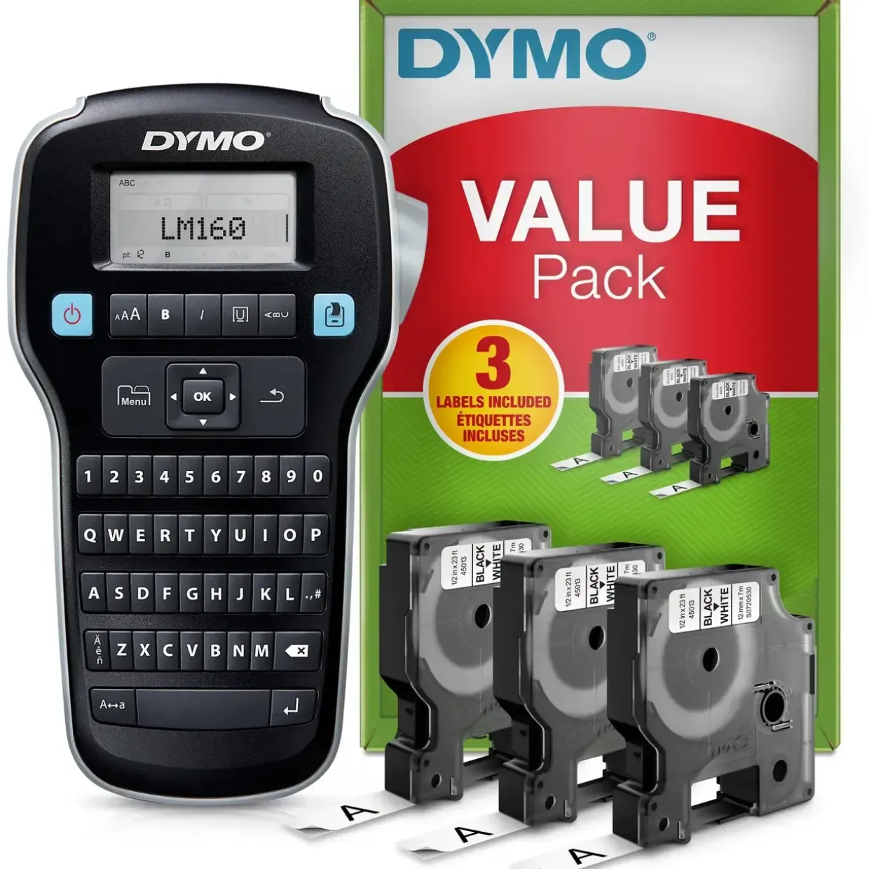 Dymo LabelManager 160 valuepack + 3x12mm tape
