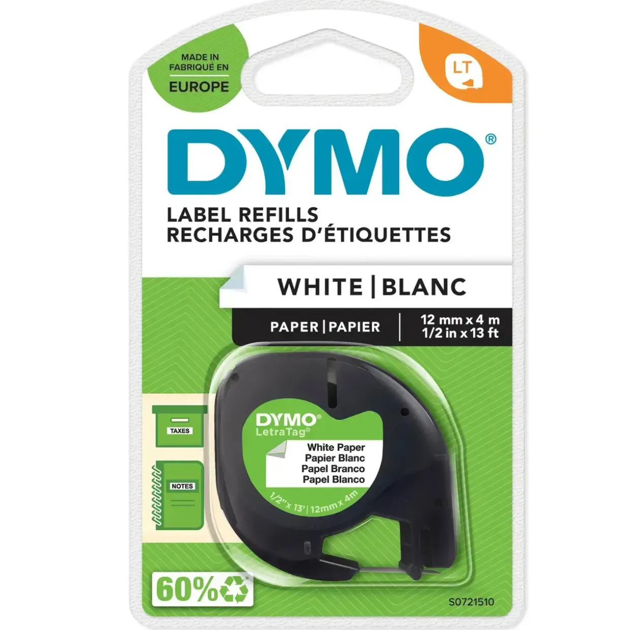 Dymo LetraTag Tape paper - 1 stk
