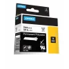 DYMO RHINO 18482 - Labeltape 9 mm sort på hvid polyester