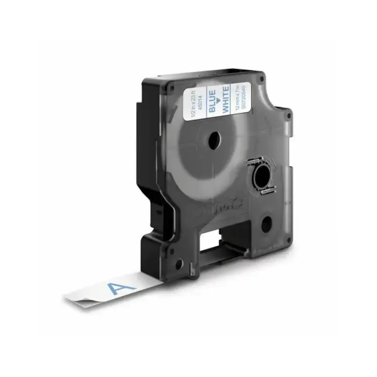 DYMO Tape D1 45014 - Etiket tape 12 mm blå på hvid - 5 stk