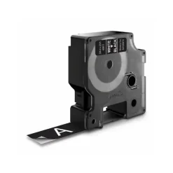 DYMO Tape D1 45811 - Label tape 19 mm hvid på sort - 5 pakker