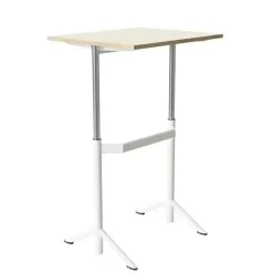 Elevbord Atlas 1132, 700x600mm, eg højtrykslaminat, hvidt stel