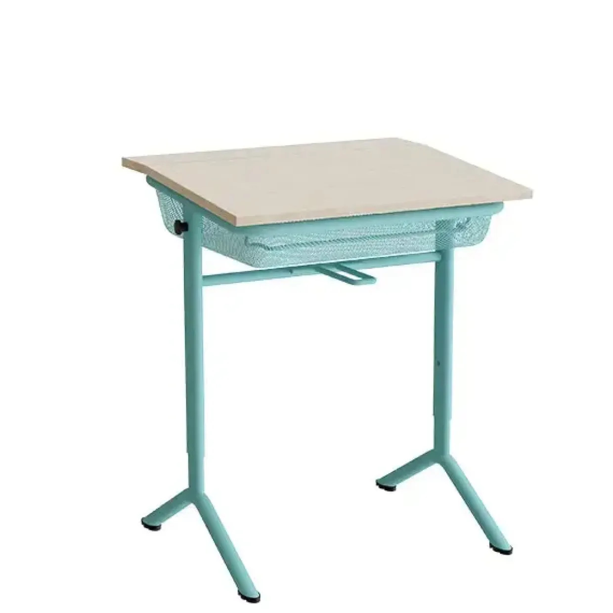 Elevbord Atlas 1128, 650x550mm, lyddæmpende eg højtrykslaminat, turkis stel