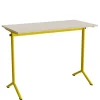 Elevbord - Atlas 1130 - 1200x600 mm - Lyddæmpende eg laminat - Gult stel