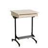 Elevbord 129, birk laminat, sort stel