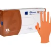 Engangshandsker ABENA Classic Sensitive XL orange nitril pudderfri - 100 stk