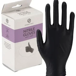 Engangshandsker – Essentialz – nitril – sort – pudderfri – str. XL – 200 stk