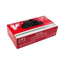 Engangshandsker - Prime Source - STANDARD - str M - uden Pudder - Nitril - AQL 1.5 - Sort - 10 pk x 100 stk/krt