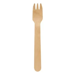 Engangsservice i træ gaffel 14 cm - 100 stk