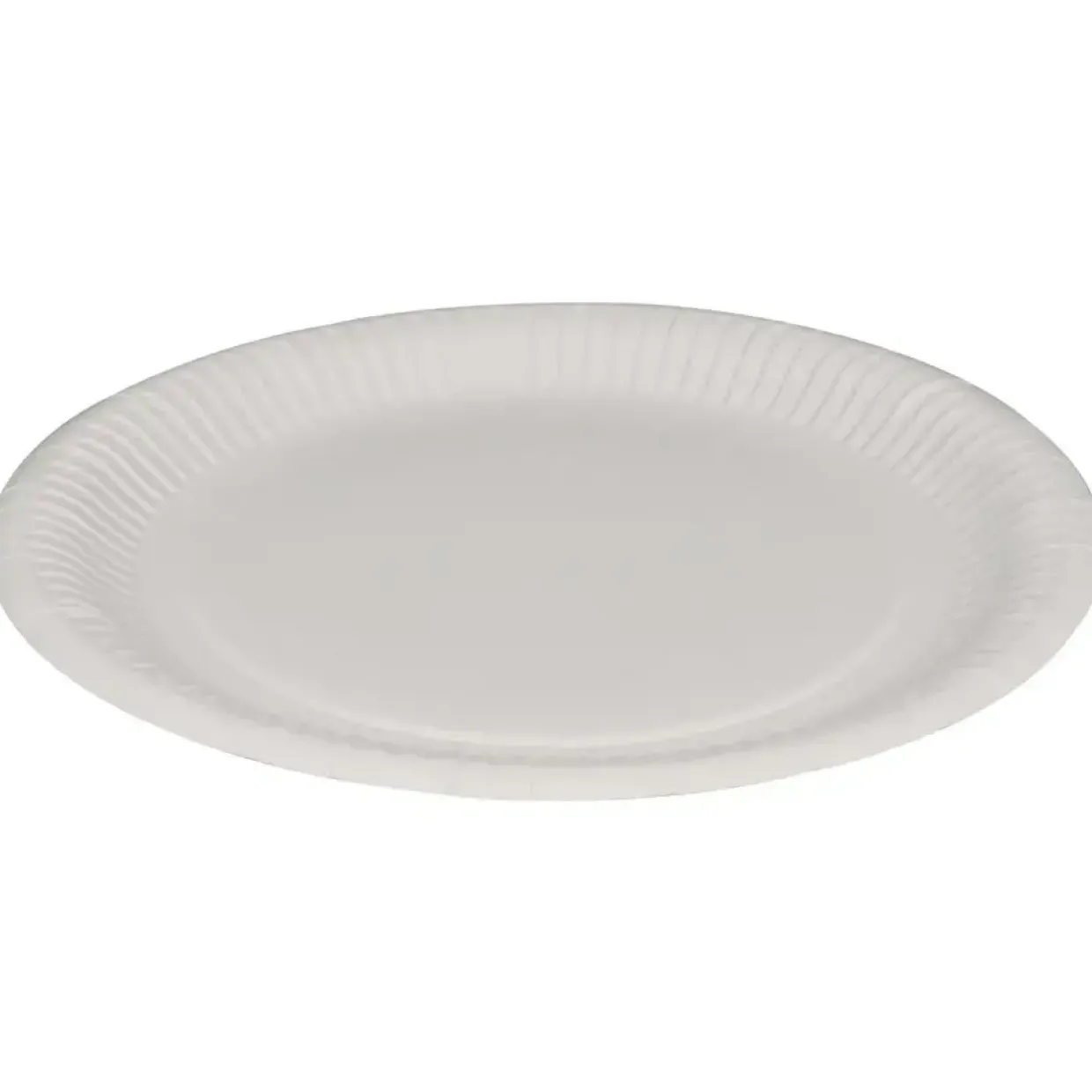 Engangs tallerkner, Gastro-Line, hvid, økonomi, pap, 23 cm - 500 stk