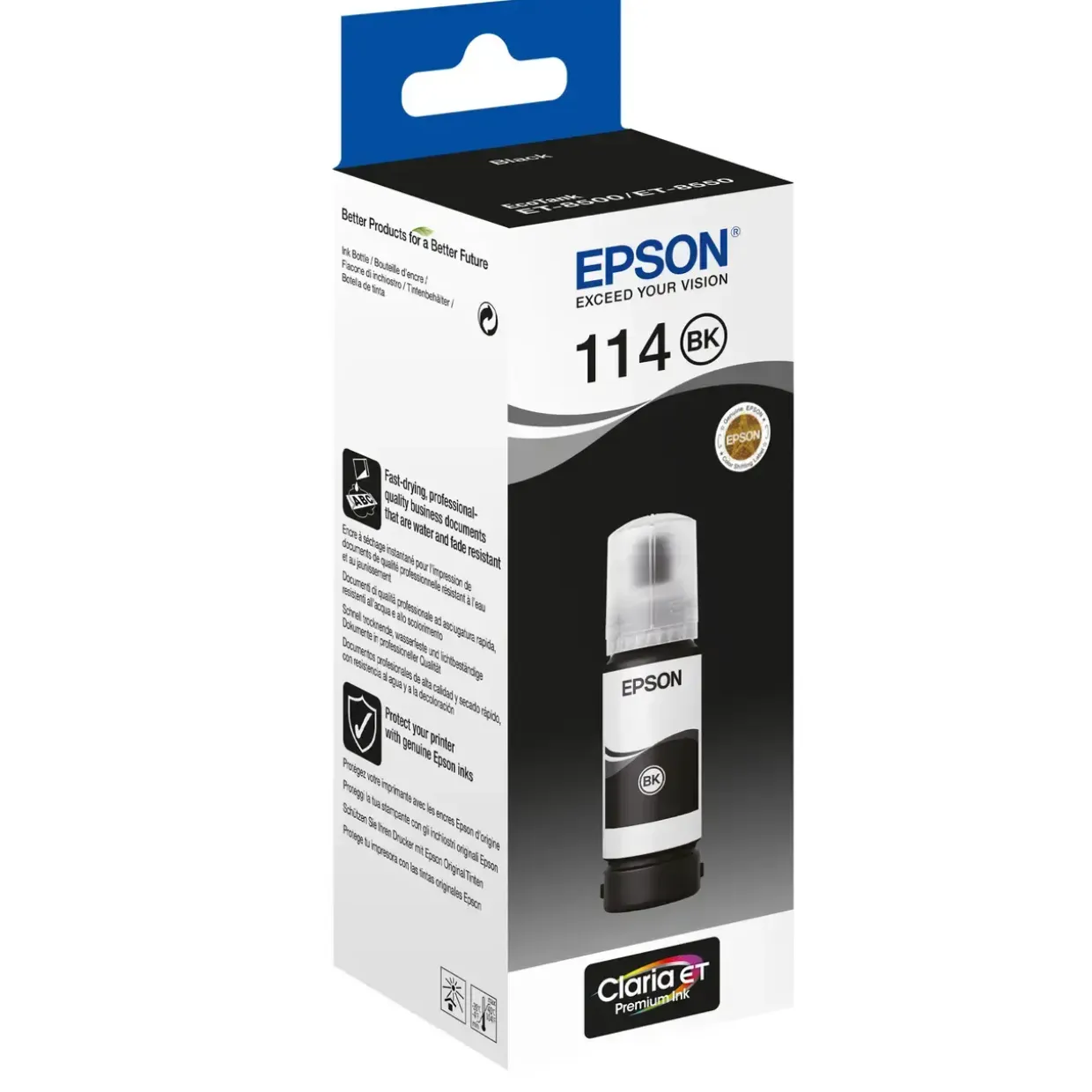 Epson 114 EcoTank blækflaske pigment sort