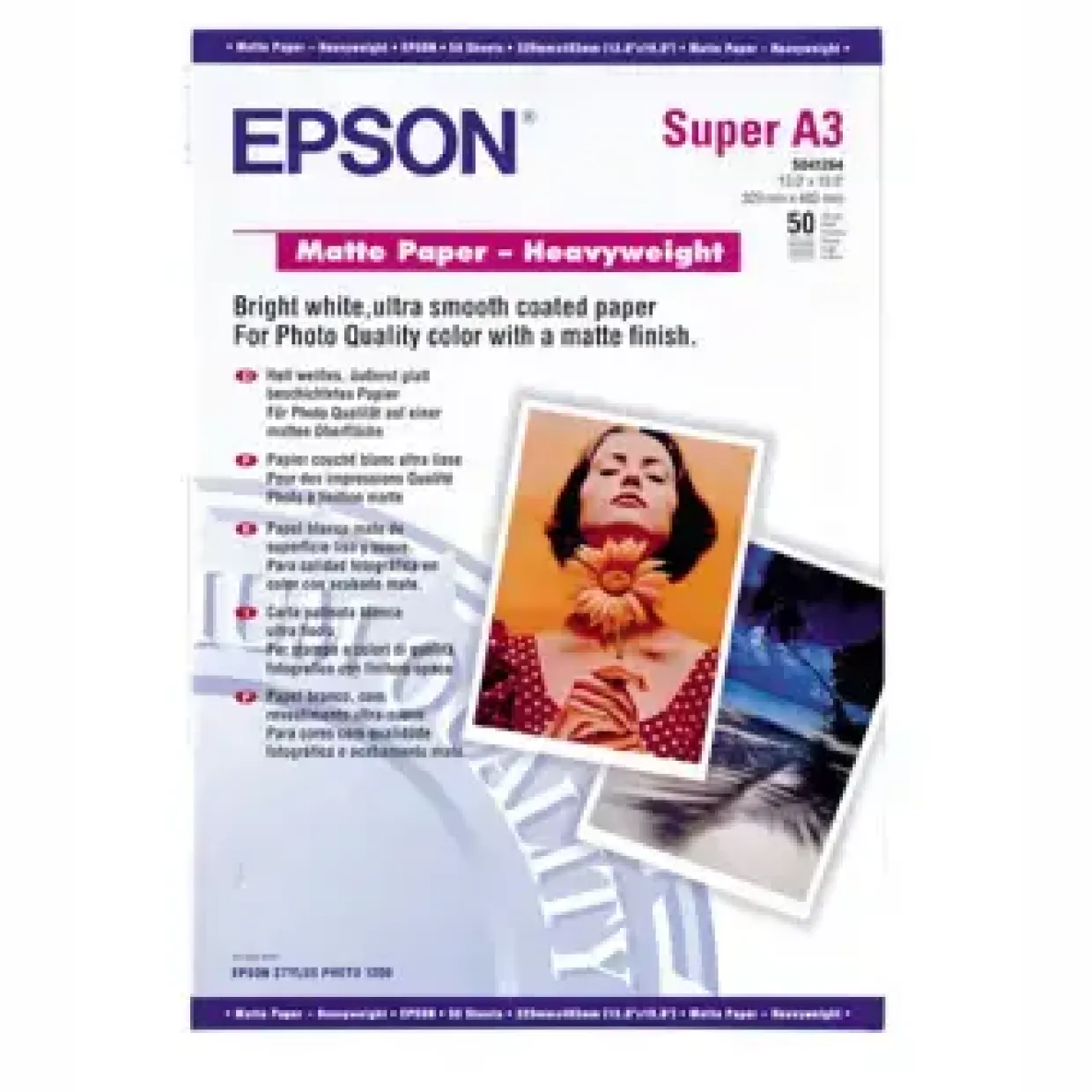 Epson fotopapir A3+ mat heavyweight 167 gram - 50 ark