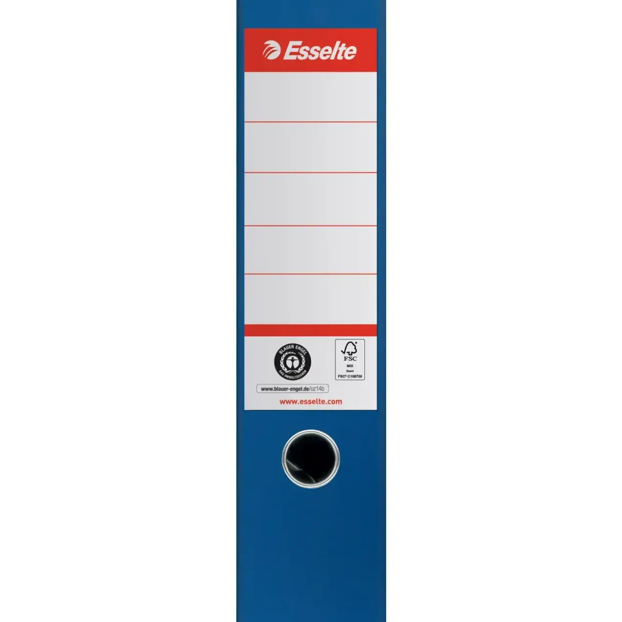 Esselte brevordner blå No. 1, 100% recirkuleret karton, A4/75 mm