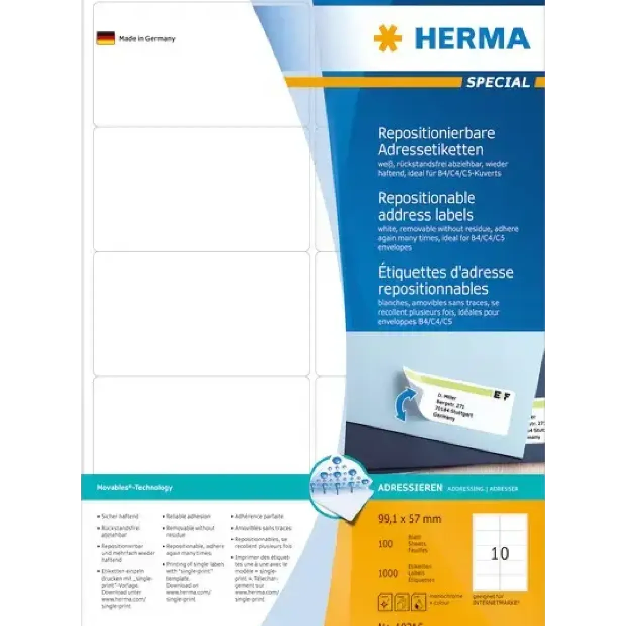 Etiketter HERMA Movables 99,1x57 (100)