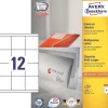 Etiketter print selv Avery 3661 - Kopietiket 12 pr. ark 67,70 x 70 mm - 100 ark