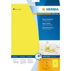 Etiketter print selv HERMA Special A4 neon-gul
