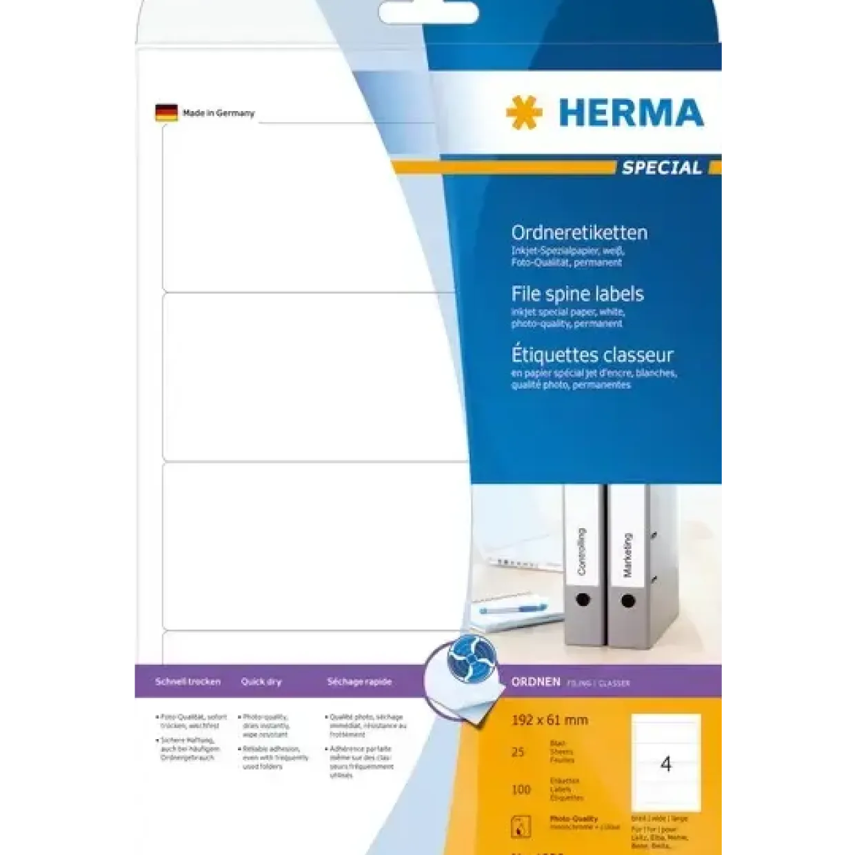 Etiketter print selv HERMA Special LAF Inkjet 192x61 (100)