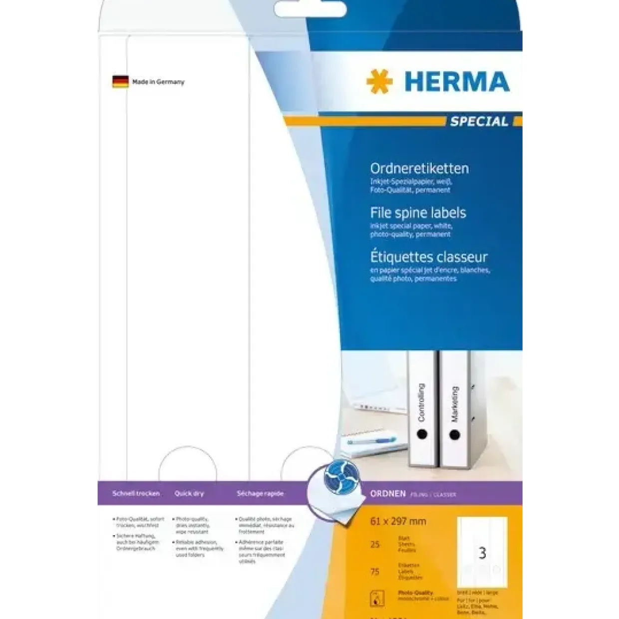Etiketter print selv HERMA Special LAF Inkjet 61x297 (75)