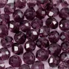 Facetperler - Glas - 4 mm - Lilla - 45 stk
