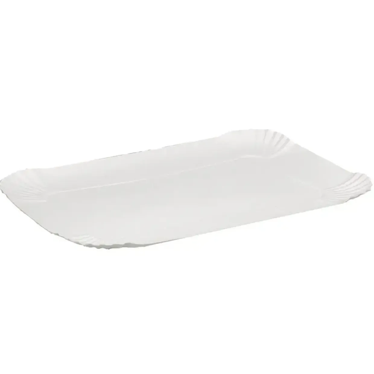 Fad 43x30x2cm hvid pap - 100 stk