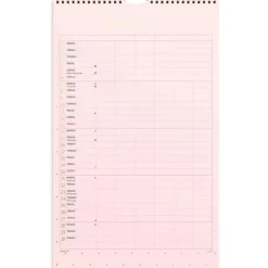 Familiekalender væg - Color stor - 220x430mm - 6 kol. - Flerfarvet - 2027 - Mayland - 27066130