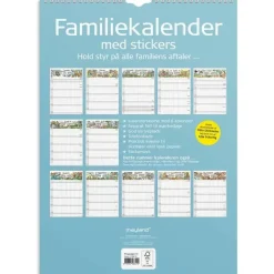 Familiekalender væg - Otto Dickmeiss & Lilja Scherfig - A3 - 6 kol. - 2027 - Mayland - 27066250