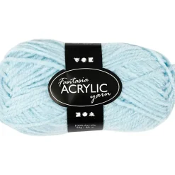 Fantasia Polyacrylgarn, L: 80 M, pind 4,5-5, lyseblå, 50 g/ 1 ngl.