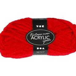 Fantasia Polyacrylgarn, L: 35 M, pind 9-10, rød, 50 g/ 1 ngl.