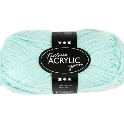 Fantasia Polyacrylgarn, L: 80 M, pind 4,5-5, mint grøn, 50 g/ 1 ngl.