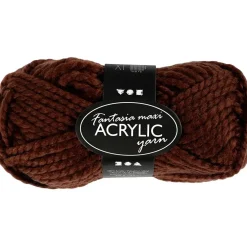 Fantasia Polyacrylgarn, L: 35 M, pind 9-10, brun, 50 g/ 1 ngl.