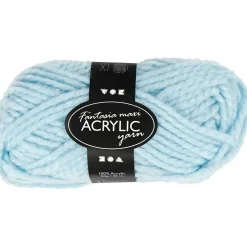 Fantasia Polyacrylgarn, L: 35 M, pind 9-10, lyseblå, 50 g/ 1 ngl.