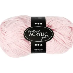 Fantasia Polyacrylgarn, L: 80 M, pind 4,5-5, lys rød, 50 g/ 1 ngl.