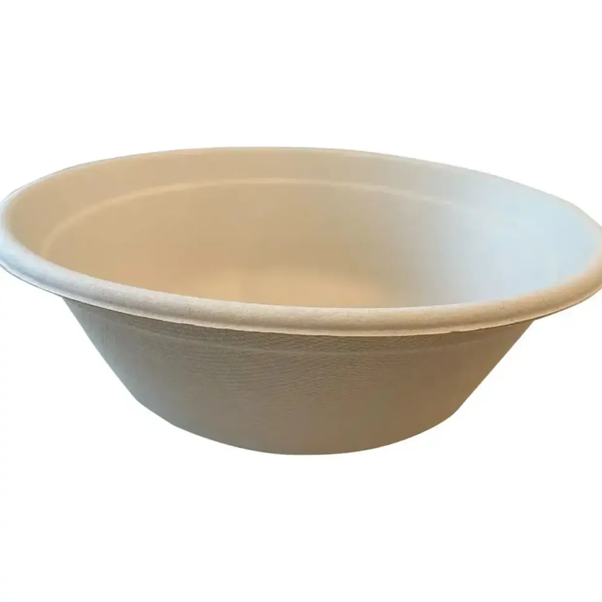 Fiberskål, 7cm, Ø20,4cm, 1160 ml, brun, sukkerrør - 500 stk