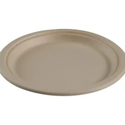 Fibertallerken, ABENA Gastro, Ø23cm, nature, sukkerrør - 500 stk